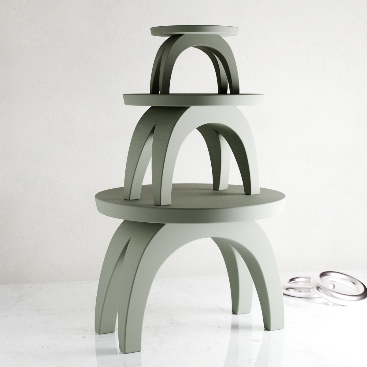 Plant Stand ARC; Sculptural Arc Stand for Indoor Potted Plants