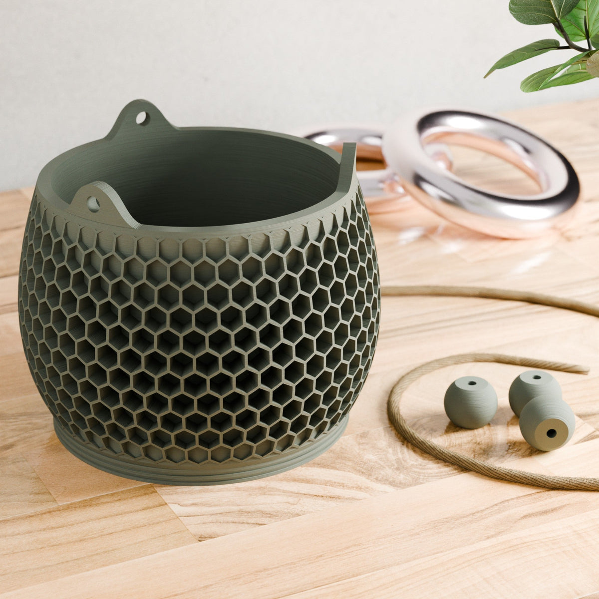 Hanging Honeycomb Planter-6