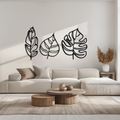 Geometric Leaf Trio Wall Art