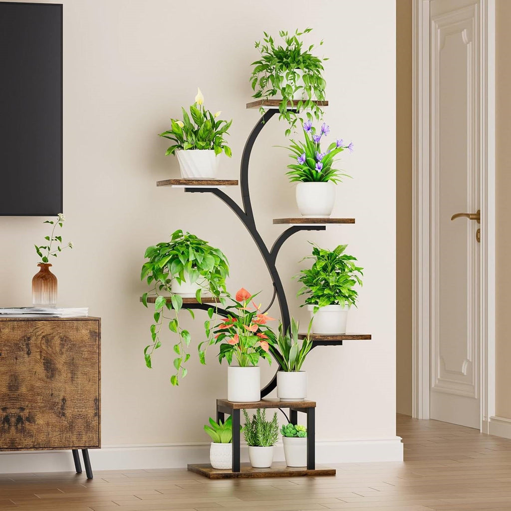 Tree-Shaped Plant Stand with Grow Lights — 7-Tier, 49"