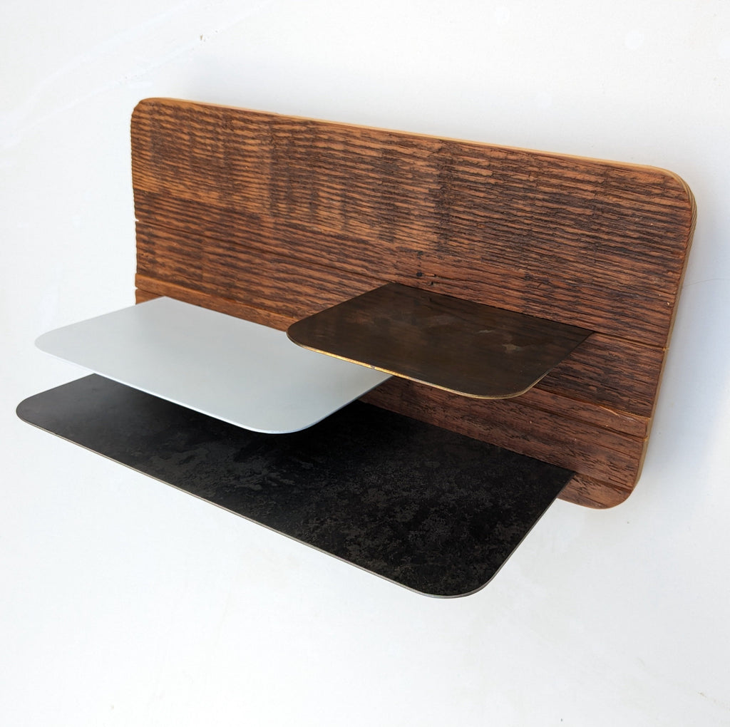Groove Shelves; Modular Wood Plant Display for Moody Shelfie Setups