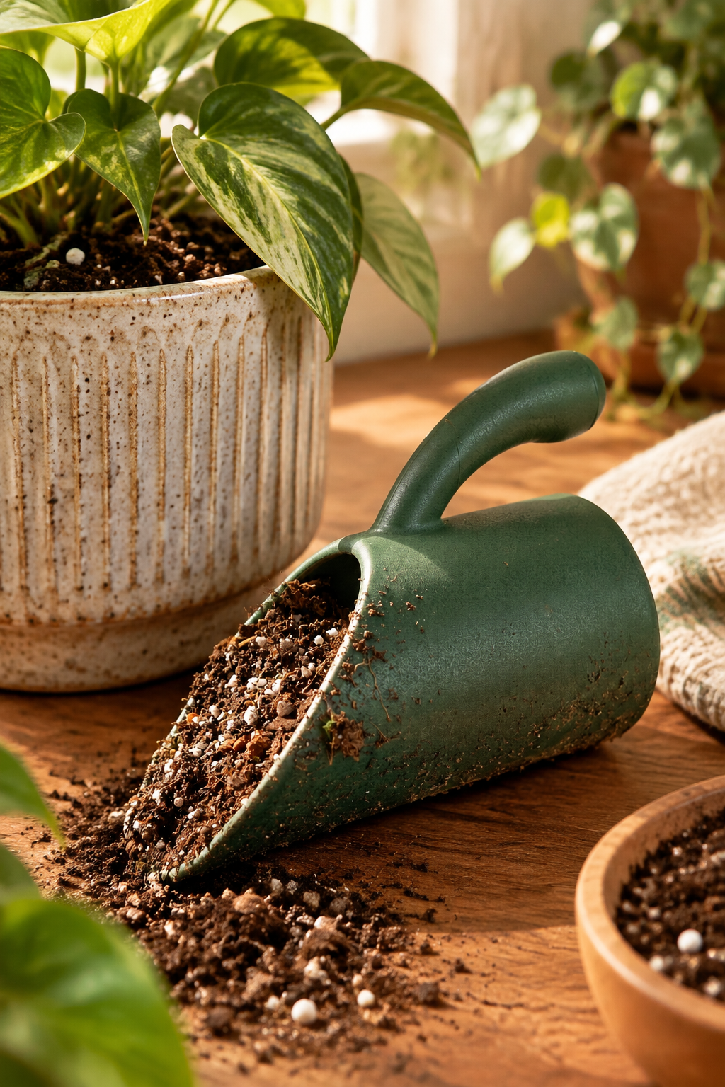 Plant Soil Scoop in an indoor potting scene