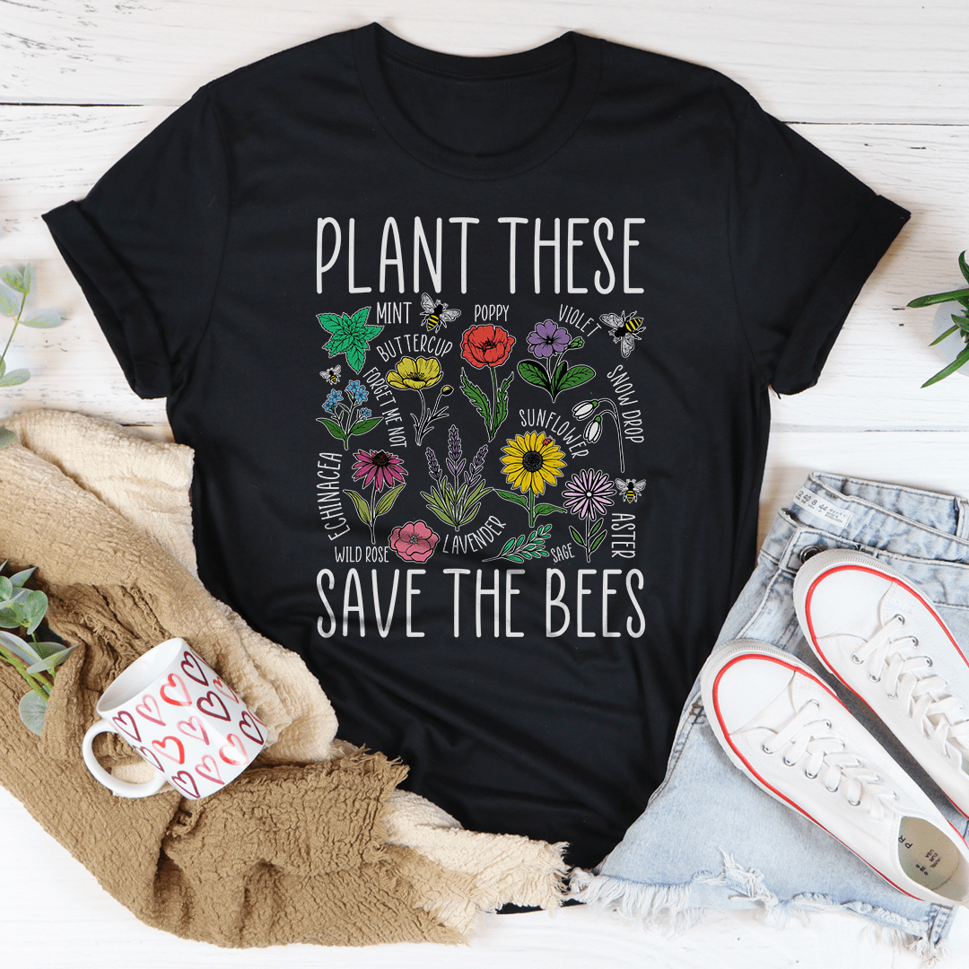 Plant These Save The Bees Tee | The Tangled Leaf